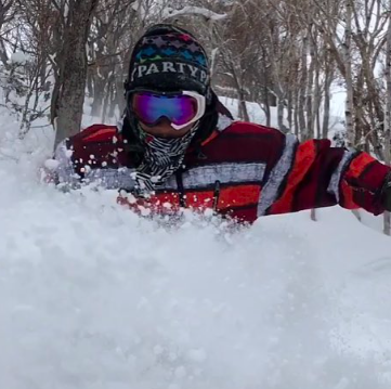 me - kuri-chan snowboarding lesson